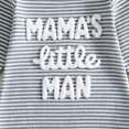 thumbnail image 6 of CAICJ98 Baby Boy Fall Winter Clothes Newborn Dad's Little Dude/Mama's Little Man Matching Outfits Long Sleeve Ribbed Knit Striped Romper Bodysuit with Hat,Size 0-3 Months, 6 of 8