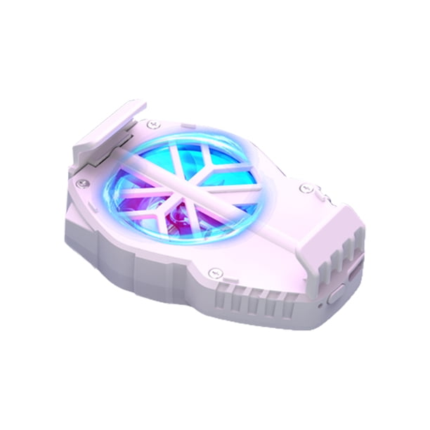 Matsuzay Radiador para teléfono móvil, iluminación RGB, 3 velocidades de engranaje, almohadilla de silicona con ajustable, accesorios para Teléfono y Comunicación Blanco