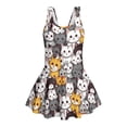thumbnail image 6 of DISNIMO Girls Swimsuit Cat Printed One-Piece Bathing Suit with Skirt Sleeveless Soft U Neck Swimwear Quick Dry Swim Dress Hawaiian Summer Swimsuits for Kids Girls, 6 of 8