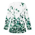 thumbnail image 4 of Dyegold Fall Tops For Women 2023 Trendy Long Sleeve Shirts Dressy Casual V-Neck Leopard Color Block Tunics Top Loose Blouses, 4 of 5