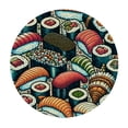 thumbnail image 2 of Nawypu  Round Fitted Tablecloth Lovely Sushi Round Table Cloth with Elastic Edged Food Sushi Pattern Waterproof Wipeable Table Cover, 2 of 7