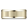 thumbnail image 3 of Benchmark� 14 Karat Yellow Gold 8mm Comfort-fit Drop Bevel Satin Finish Design Wedding Band Ring, 3 of 9