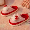 thumbnail image 4 of Venta al por mayor de zapatillas de algodón de dibujos animados para mujer invierno 2023 red nueva de felpa roja para el hogar zapatillas de pelo de suela gruesa antideslizantes para interiores invier, 4 of 4