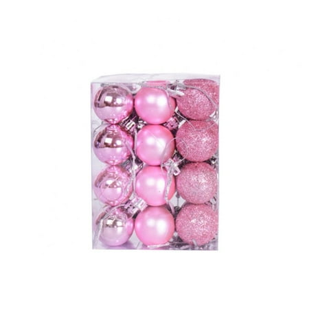

24pcs Christmas Balls Ornaments Glittering Matte Christmas Ball Mini Ornaments Party Decorations Shatterproof Balls Festival Pendant Hangings for Christmas Tree