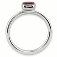 thumbnail image 2 of Bague Grenat en Argent Sterling Empilable avec Coussin Taille 5, 2 of 3