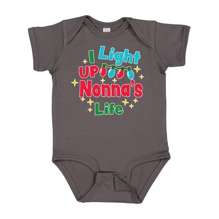 

Inktastic Christmas I Light up Nonna s Life Boys or Girls Baby Bodysuit