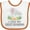 White and Orange, variant on Inktastic I Love My Great Grandma Cute Elephants and Spring Flowers Boys or Girls Baby Bib