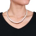 thumbnail image 2 of Miabella 9 - 10 MM Freshwater Cultured Pearl Strand with Sterling Silver Ball Clasp, 2 of 5