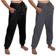 thumbnail image 2 of Timegard 2pc Sweatpants for Women Elastic Waist Think Fall Winter Warm Running Pants with Pockets Joggers, 2 of 7