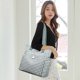 thumbnail image 5 of Bolso de mano informal para mujer, Bolso de ocio de Tweed de gran capacidad con cremallera (azul claro), 5 of 5
