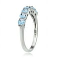 thumbnail image 2 of Blue Topaz 3mm Half Eternity Band Ring Anniversary Gift 925 Sterling Silver Gemstone Jewelry For Women Gift By KIRAN FINE JEWELS, 2 of 5