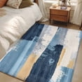 thumbnail image 4 of Abstract Collage Art 4x6 Area Rugs for Living Room, Retro Blue Oil Painting Texture Non Slip Floor Mat Washable Low-Profile Indoor Carpet for Bedroom, Dining Room, Bathroom, 4 of 9