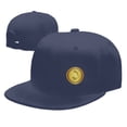 thumbnail image 4 of DouZhe Flat Brim Cap Snapback Hat, Bitcoin Currency Coin Prints Adjustable Blue Adult Baseball Cap, 4 of 6