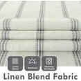 thumbnail image 3 of DriftAway Farmhouse Linen Blend Blackout Curtains for Bedroom Double Layers Striped Printed Linen Curtains Thermal Insulated Rod Pocket Back Tab Treatment for Living Room 2 Panels W52 x L84 Grey, 3 of 5