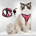 thumbnail image 5 of PPgejGEK Sleeveless Reflective Breathable Pet Leash Vest for Dogs Cats Walking Outdoor Adjustable Strap in Hot Pink, 5 of 6