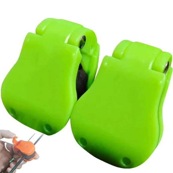 Multifunctional Rod Holder, Portable Beach Fishing Pole Holder for Ground, Auto Fixed Clip on Wall Mount, Accessories for Various Sizes Poles（2Pcs Green）