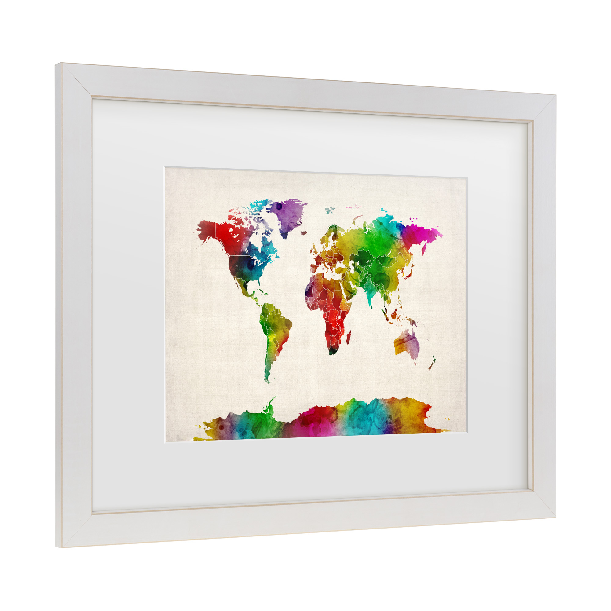 Trademark Fine Art 'Watercolor World Map II' Canvas Art by Michael Tompsett