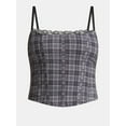 thumbnail image 3 of Madden NYC Women’s Plaid Corset Top, Sizes XXS-2XL, 3 of 5