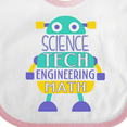 thumbnail image 4 of Inktastic Robot Science Tech Engineering Math Boys or Girls Baby Bib, 4 of 4