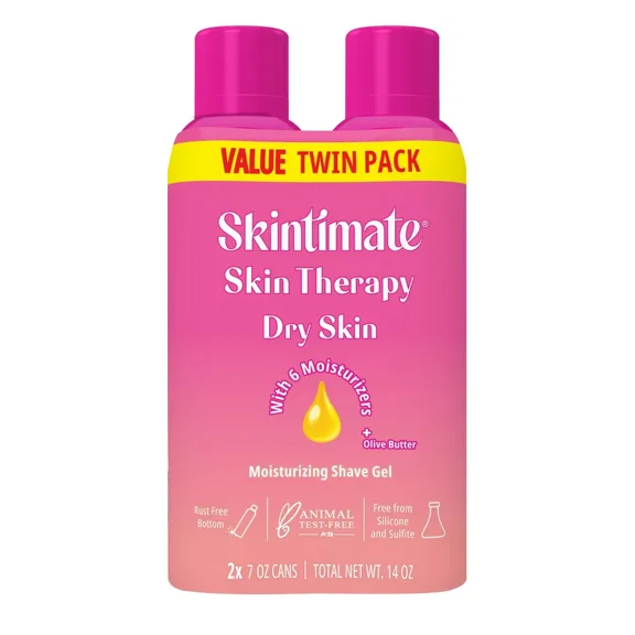 Skintimate Dryskin Shave Gel For Women, Twin Pack, 14 Oz ..