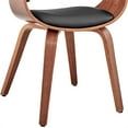 thumbnail image 6 of Adalyn Black Faux Leather and Walnut Wood Dining Room Accent Chair, 6 of 12