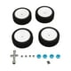 thumbnail image 1 of Conjunto de neumáticos RC de 4 piezas 1 / 10 con amortiguación fuerte, alta resistencia al desgaste y juego de ruedas duradero, adecuado para el coche deportivo plano 1 / 10 en blanco, 1 of 10
