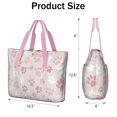 thumbnail image 3 of Tote Bag for Women - Pink Dog Paw Shoulder Bag - Large Utility Work Duffle Bag with Zipper Handbag for Travel, Work, Sprots, 3 of 5