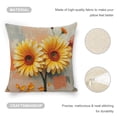 thumbnail image 4 of Yellow chrysanthemum Linen toss pillowcase Decoration pillowcase Gift preferred 18x18" Cushion cover 2 set Sofa pillowcase Sofa bedroom living room car, 4 of 8