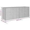 thumbnail image 3 of vidaXL Garden Storage Cabinet Gray 78"x21.9"x31.5" Poly Rattan, 3 of 7