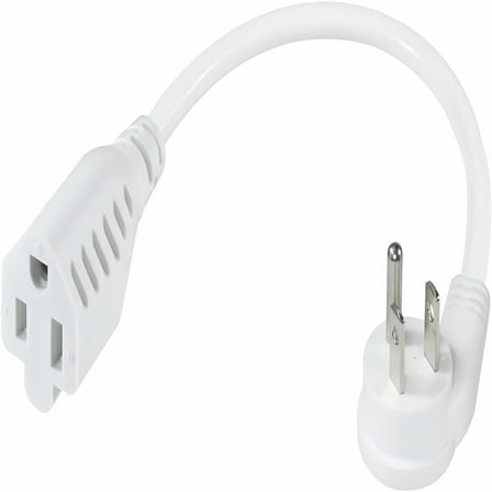 GJX 16 Gauge 1 ft Flat Plug 1 Outlet Extension Cord