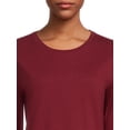 thumbnail image 4 of Time and Tru Women's Core Tee with Long Sleeves, Sizes S-3XL, 4 of 5