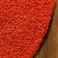 thumbnail image 6 of Rugs.com Solid Shag Collection Rug – 8 Ft Round Tiger Orange Shag Rug Perfect For Kitchens, Dining Rooms, 6 of 9
