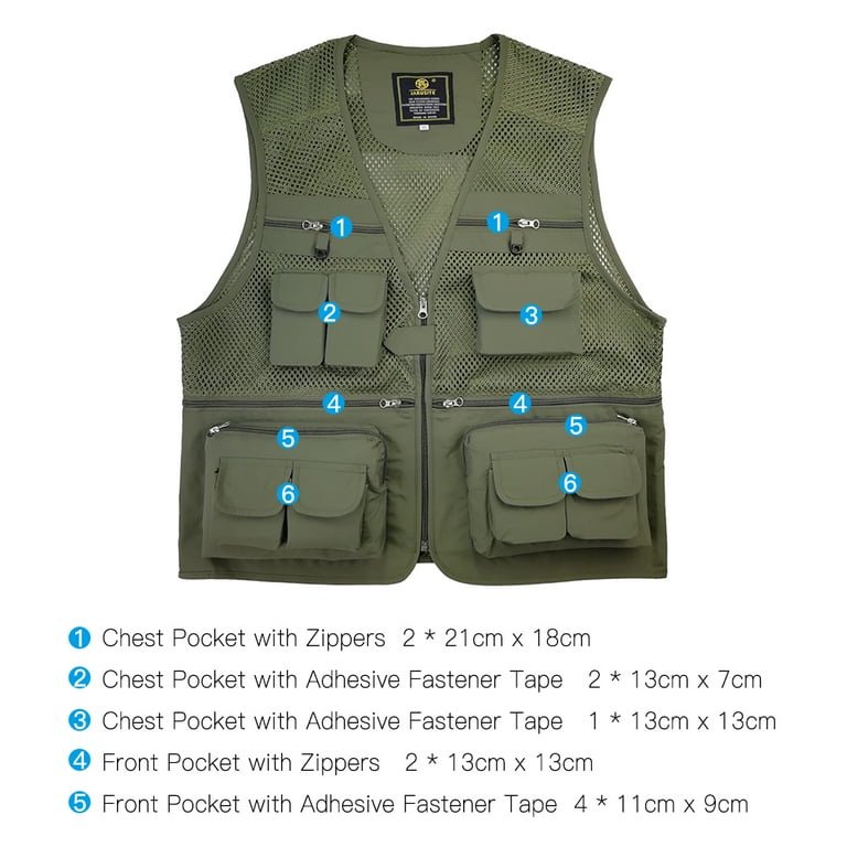 Lightweight Fishing Travel Vest, Breathable Mesh and Sweat Lightweight Fishing Travel Vest, Breathable Mesh and Sweat