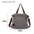 thumbnail image 2 of Bolso bandolera de lona para mujer, bolso de lona artístico de moda para el tiempo libre Gris claro, 2 of 5