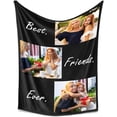 thumbnail image 4 of Personalized Gifts for Mom Dad, Custom Throw Blankets with Photos, Customized Gifts for Women Men Family Friend Girlfriend on Birthday Christmas Mothers Fathers Day Valentines Day, 4 of 6