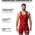 thumbnail image 2 of Exxact Sports Digital Camouflage Men's Wrestling Singlet, High-Performance Powerlifting Singlet, Wrestling Singlets for Men (AL, Red Camo), 2 of 7