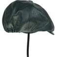 thumbnail image 6 of CoCopeaunts PU Leather Newsboy Cap Solid Octagonal Hat Men Women Detective Hats Retro Flat Caps Unisex Four Seasons Baker Boy Hat, 6 of 7