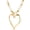 Gold -Pearl, variant on Unique Big Chunky Gold Heart Beads Necklace for Women, Charm Large Thick Hollow Love Heart Pendant Beaded Chain Choker Necklaces Party Y2K Jewelry Gift