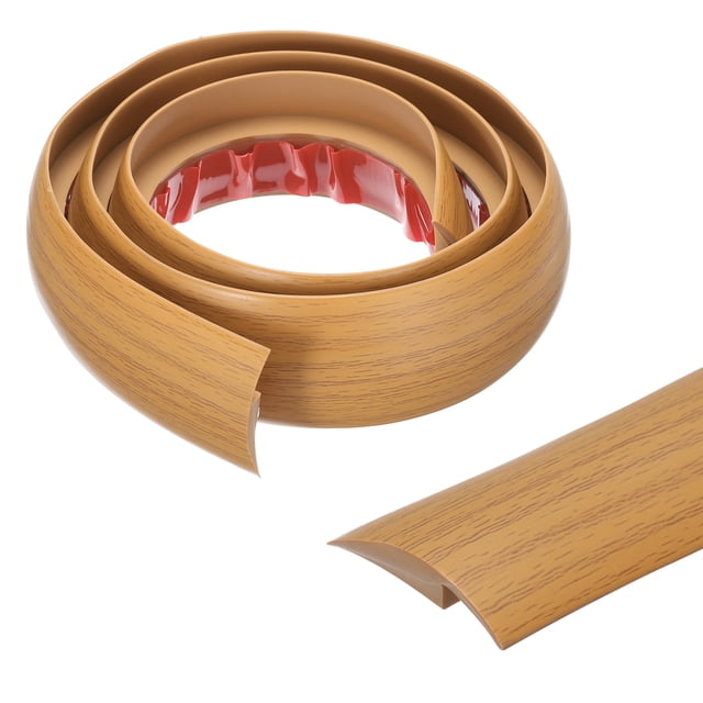 Tira de transición para pisos autoadhesiva Uxcell, tiras de transición para puertas de laminado para umbral de alfombra amarilla 7 mm x 1 m