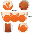 thumbnail image 3 of Fall Thanksgiving Decorations Mantle Scarf for Fireplace 20 x 60 Inch Orange Lace Pumpkin Maples Leaves Fireplace Mantle Scarves Cover Fall Decorations f, 3 of 6