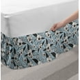thumbnail image 2 of Pansy Bed Skirt, Retro Detailed Computer Graphics Floral Leaves Spring Resembling Concept, Elastic Bedskirt Dust Ruffle Wrap Around for Bedding Decor, 4 Sizes, Blue Grey Pale Taupe, by Ambesonne, 2 of 2