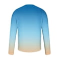 thumbnail image 5 of Miluxas Gradient Long Sleeve T Shirt for Men Fashion Ombre Crew Neck Pullover Tops Lightweight Athletic Stylish Streetwear Tee Multicolor, 5 of 5