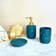 thumbnail image 5 of MOCA AUTOPARTS Marble Look Bathroom Canisters & Sets 3-Piece Green Ceramic, 5 of 9