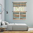 thumbnail image 6 of Pastoral Stripes Kitchen Curtains Valances and Tiers Set of 3 Green Vintage Worn Wood Grain Tier Curtains and Valance with Rod Pocket for Small Windows, 27.5"x24", 6 of 9