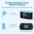 thumbnail image 7 of Rainbow Alarm Clock for Bedroom, Large Display with Dimmer, Large Night Light with 7 Colors, Dual Alarm, True Battery Backup, Colorful Clock for Kids,Teens, 7 of 7