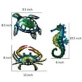 thumbnail image 4 of Beach Wall Decor, Metal Coastal Ocean Tropical Decor, Sea Turtle Crab Seahorse, Beach Themed Decoration for Bathroom Bedroom Fence Home Indoor Outdoor, Nautical Tropical Decor, Wall Art 10 inch 3 Pac, 4 of 7