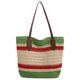 thumbnail image 2 of Bolso Hombro Paja para Mujer Playa Verano Con Colores Mano () Azul, 2 of 7