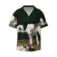 thumbnail image 3 of Goofa Cute Goat Baby Printed Men's Casual Short-sleeved Shirt,Lightweight Breathable Button-down,Summer Casual men's top,Versatile Fashion shirt-4X-Large, 3 of 7