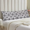 thumbnail image 5 of Soccer Theme Body Pillow Cover Sports Soccer Ball Black and White Throw Pillow Covers Sport Football Long Pillow Case Protector with Zipper Decorative Soft Rectangle Bed Pillowcases for Couch,20"x54", 5 of 5