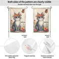 thumbnail image 3 of Welcome Garden Flag 12.5x18 Inch Double Sided Polyester Outdoor Decorative Flag with Cute Gray Kitten Floral Crown and Orange Butterfly Design for Yard Patio Spring Summer Decor#28451, 3 of 6